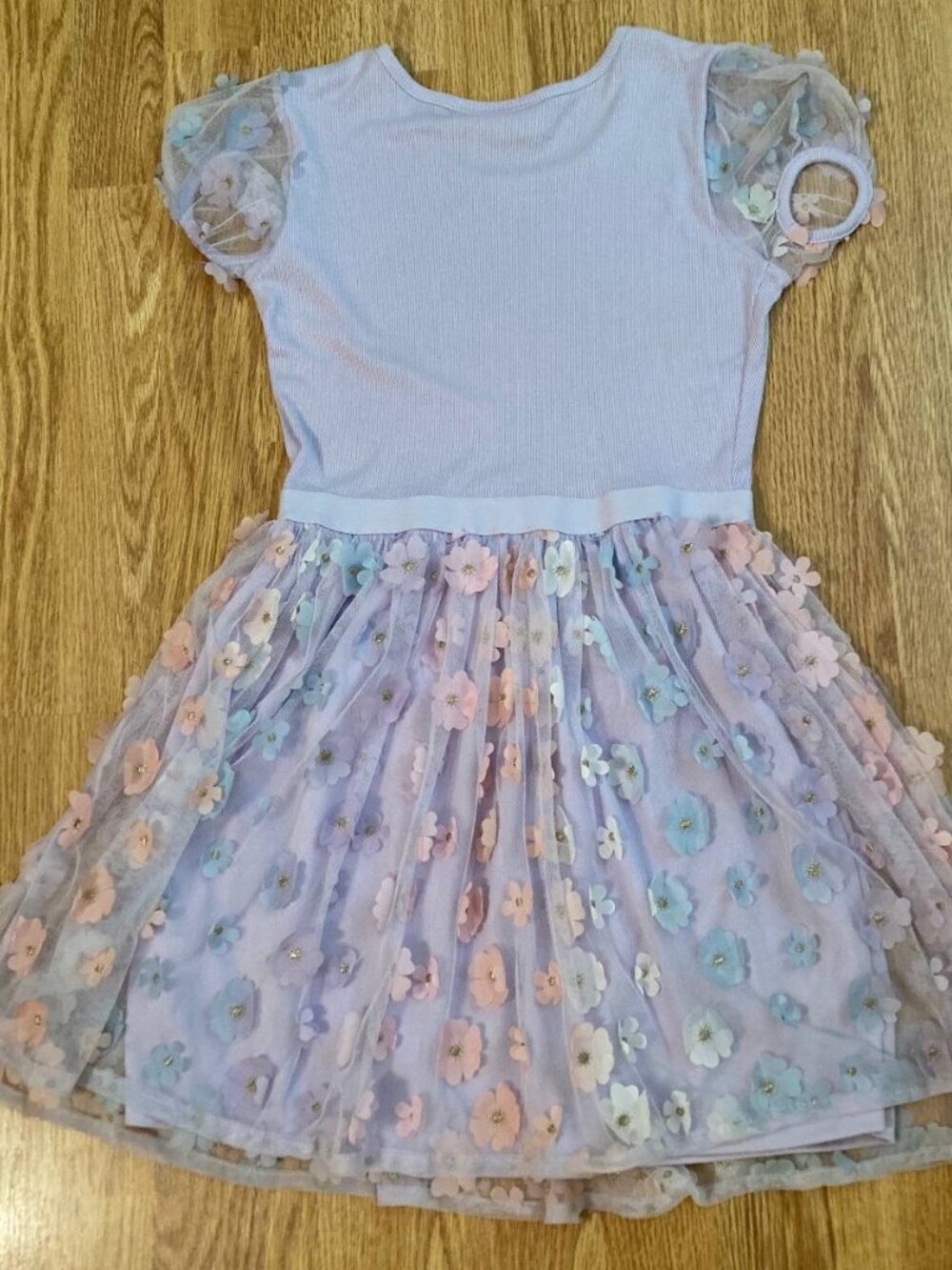 The Children’s Place Girls Floral Tulle Dress in Lavender – Size 10/11YO - Picture 5 of 5